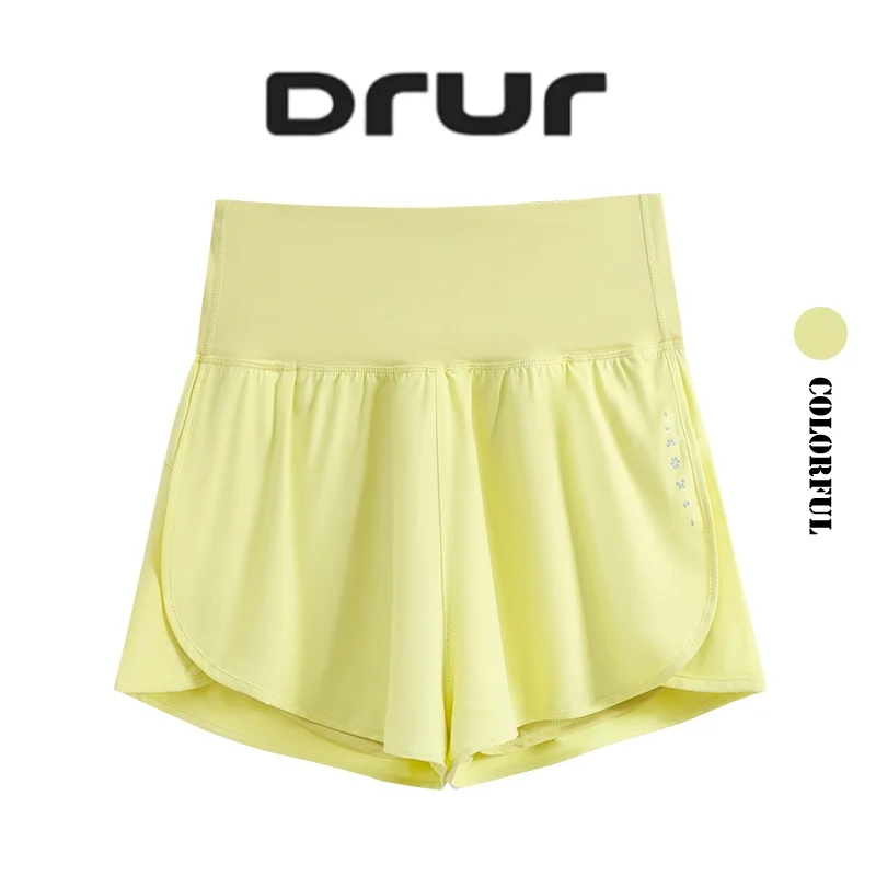 DRUR-pantalones cortos de ciclismo para mujer, Shorts de Yoga de secado rápido de cintura alta, pantalones cortos deportivos de verano con forro interior, ropa de gimnasio
