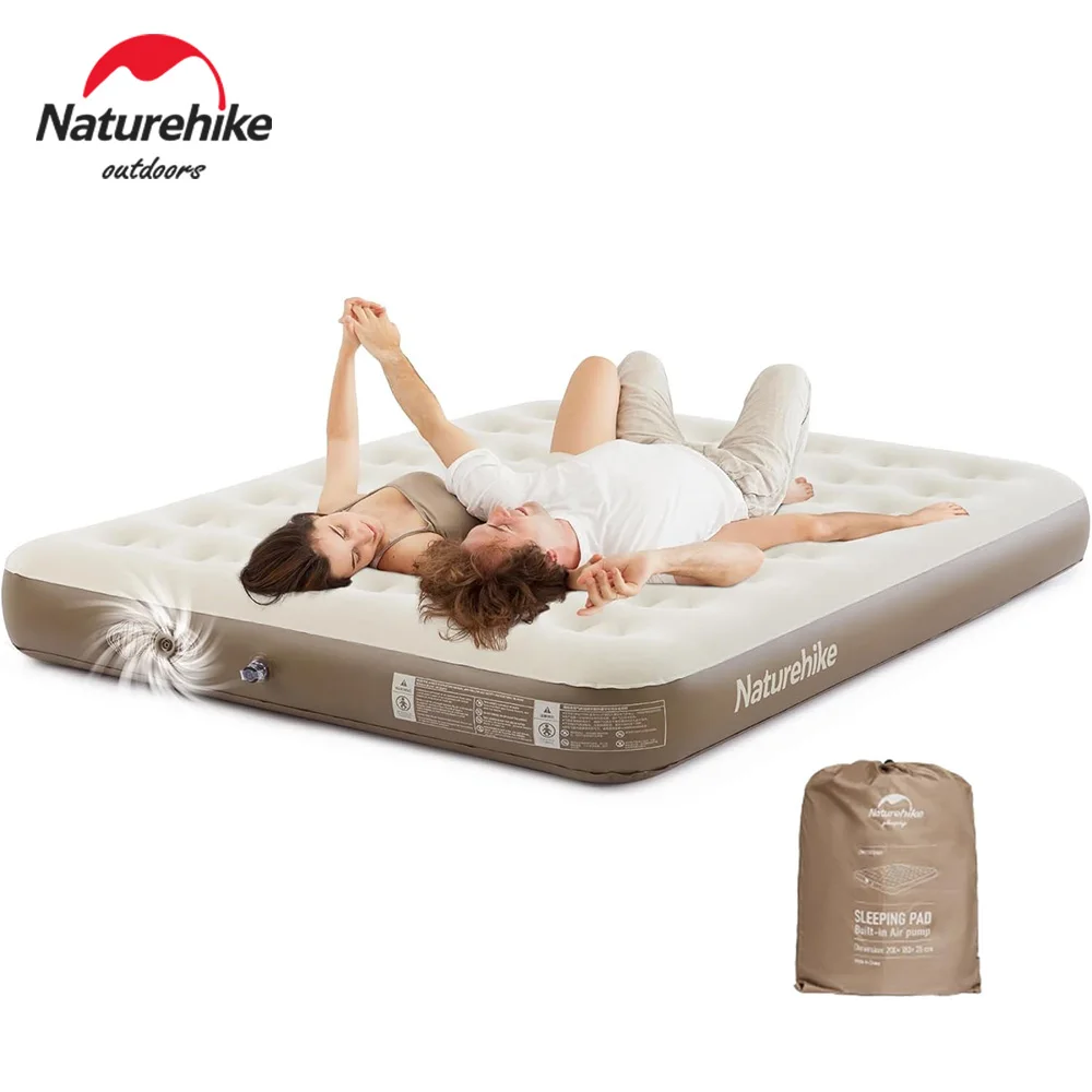 Naturehike-colchón de aire autoinflable para 1, 2 y 3 personas, colchoneta ultraligera e impermeable para acampar, 25cm