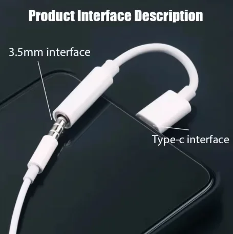 Adaptador USB tipo C a 3,5 Jack para auriculares USB-C 3,5 convertidor de Cable de Audio de 5mm para IPhone 15 15 Pro MAX Samsung Galaxy Huawei Xiaomi