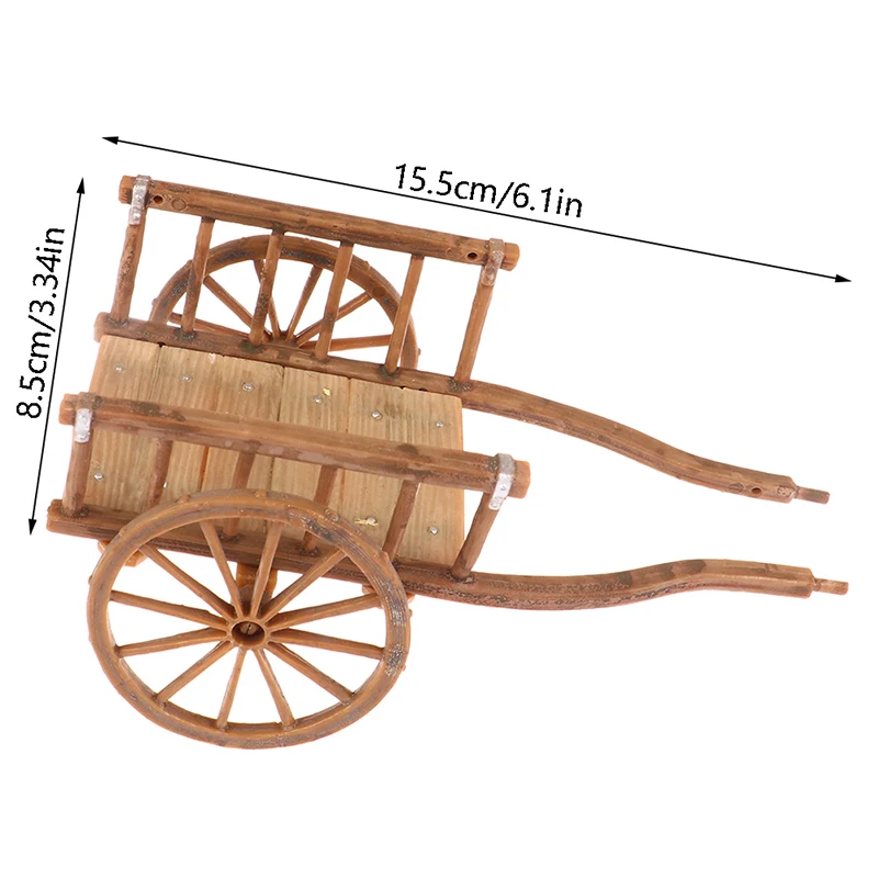 1 Uds. Casa de muñecas en miniatura, carrito ensamblado de simulación, modelo, muebles, accesorios para casa de muñecas, decoración de jardín, juguetes para niños DIY