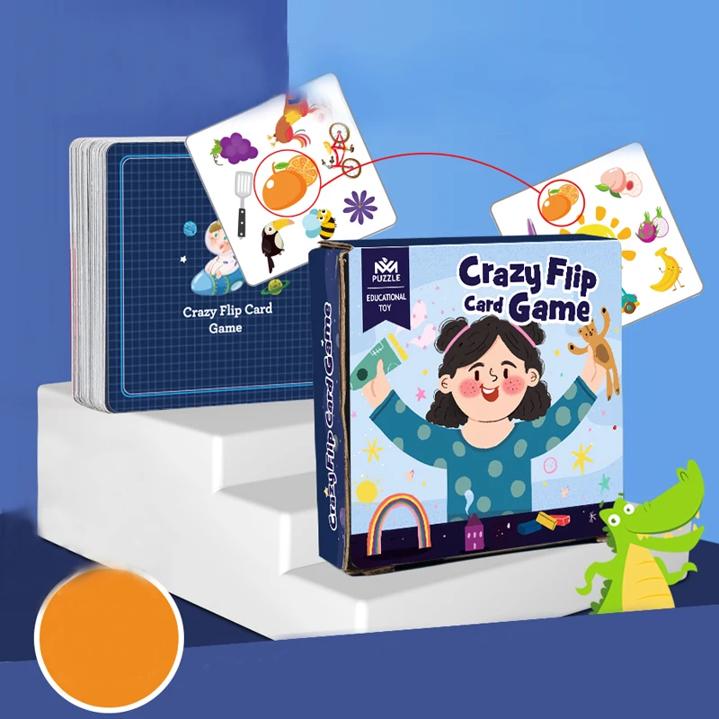 Juguetes Montessori, juego de cartas de golpe, juego de cartas, entrenamiento de memoria, juego de cartas a juego, juguete educativo cognitivo de animales para niños
