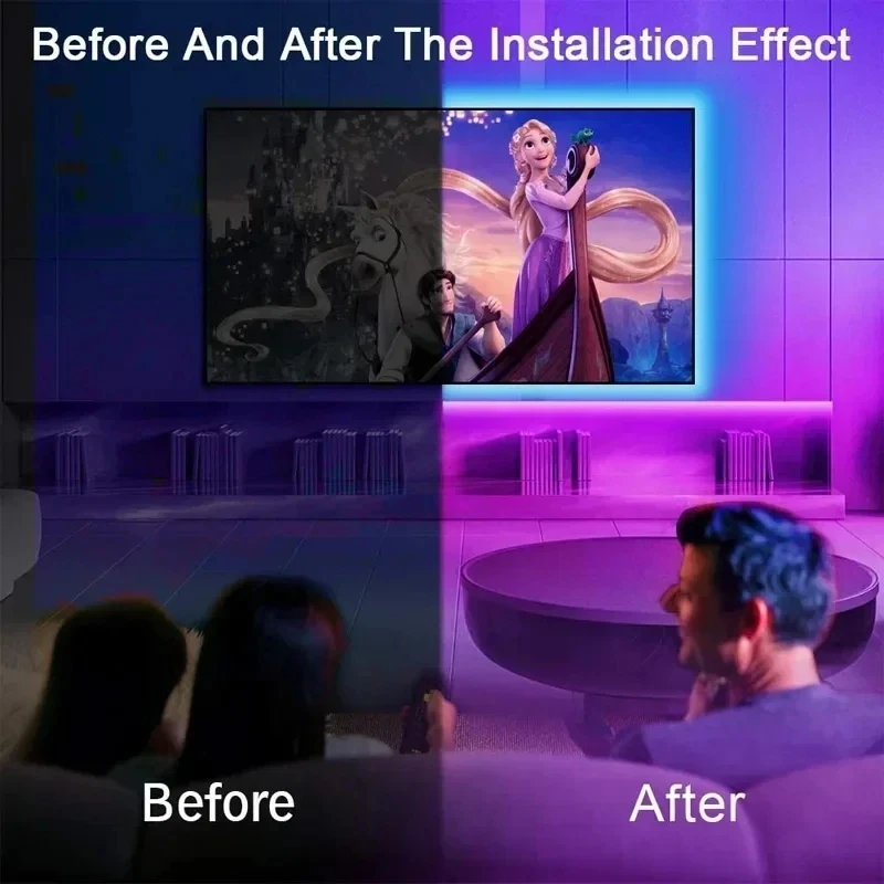 Luces Led USB de 5V para habitación, tira de luces Led RGB, 10m, 20m, 30m, cinta de diodo Flexible para decoración de habitación, dormitorio, retroiluminación de TV