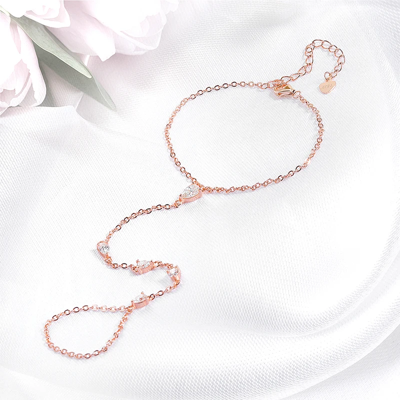 Smyoue, pulseras de moissanita auténtica con corte de pera para mujeres y niñas, cadena de lujo con diamantes de laboratorio, joyería chapada en plata de ley S925 de 18K