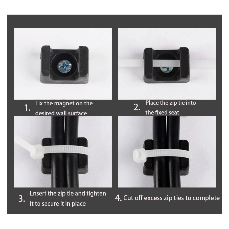 Soporte Magnético Multiusos para Cables de 22/31/36/43mm, Base Magnética para Organización de Cables, Resistente