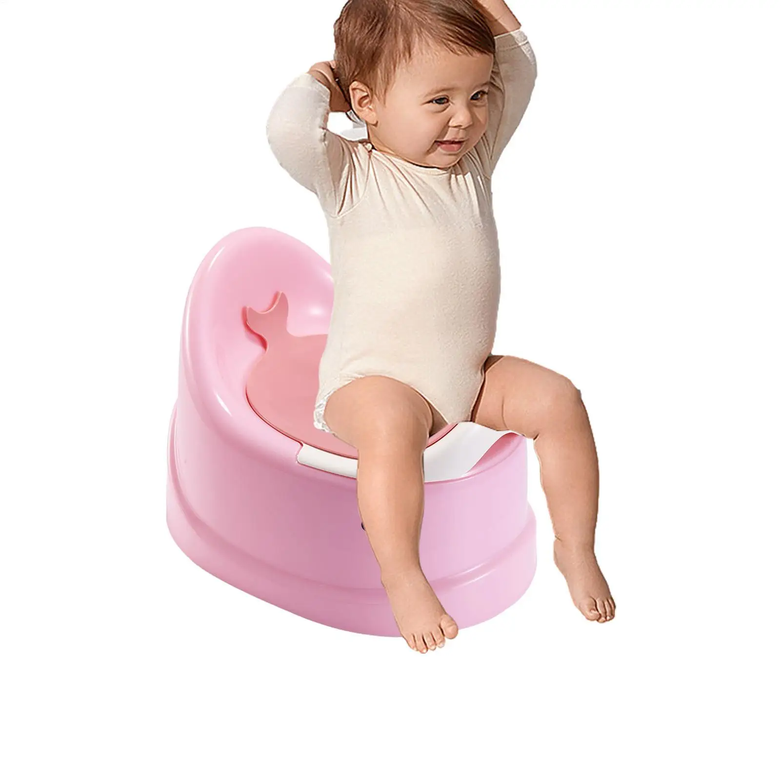 Orinal portátil para niños pequeños, entrenador de inodoro para bebés, inodoro de entrenamiento para viajes, orinal antideslizante con diseño de fondo ovalado estable y seguro, 1 ud.