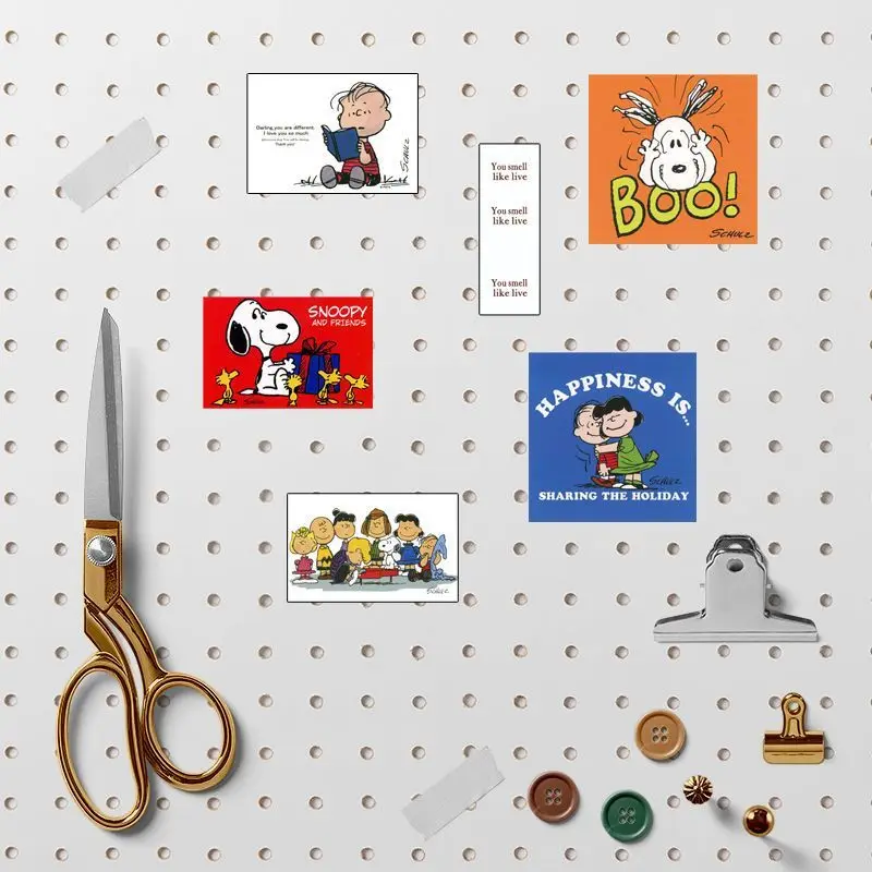 44 Uds Snoopy Woodstock Lucy Van Pelt animación periférica dibujos animados lindos pegatinas creativas diy decoración pegatinas impermeables Juguetes