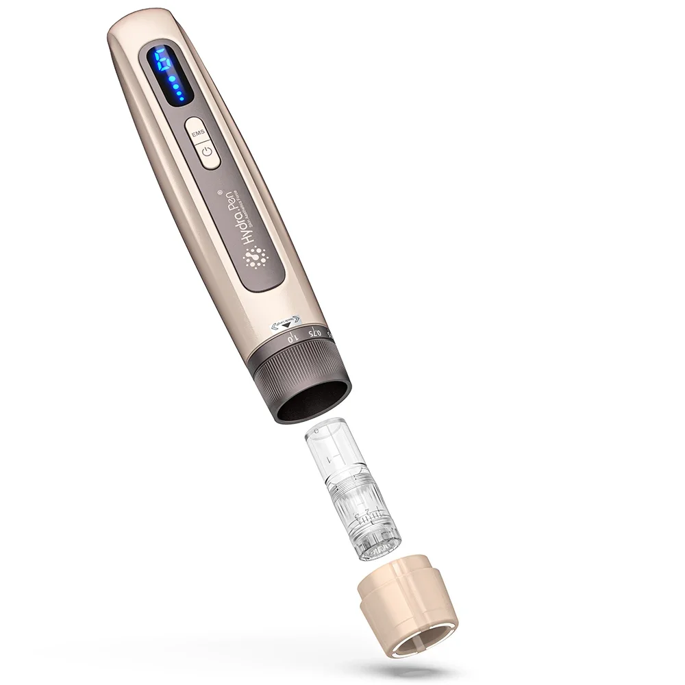 H5 Hydra Pen Derma Microneedle Pen 4-Pole EMS Microcurrent Mesotherapy - Con 30 Agujas Automáticas para Suero de Regalo