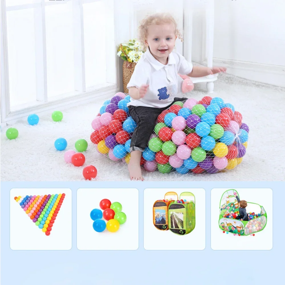 Pelota de plástico suave ecológica para niños, juguete divertido para piscina, casa de juegos gruesa, carpas al aire libre