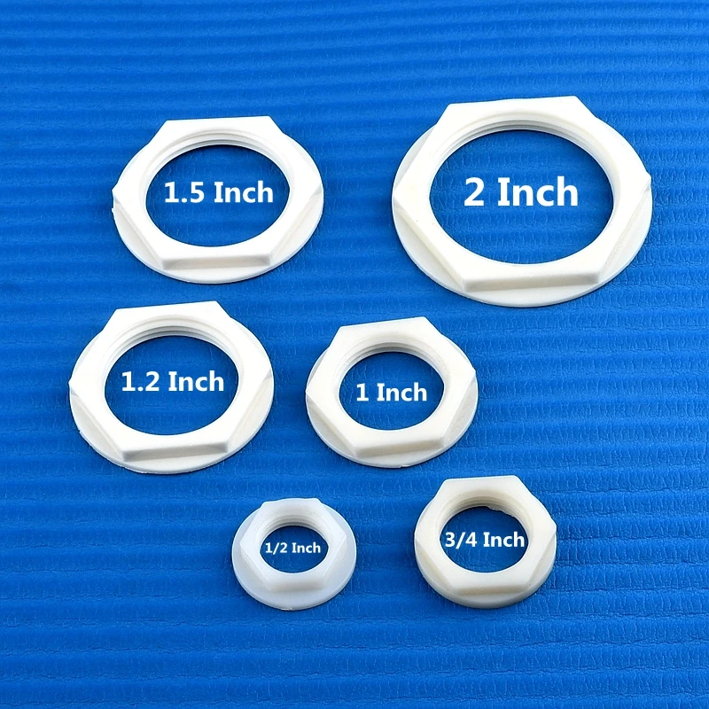 2~100 UNIDADES Tornillo de pagoda de plástico de nylon blanco con rosca hembra de 1/2~2 pulgadas para microirrigación de jardín, accesorio de fijación hexagonal