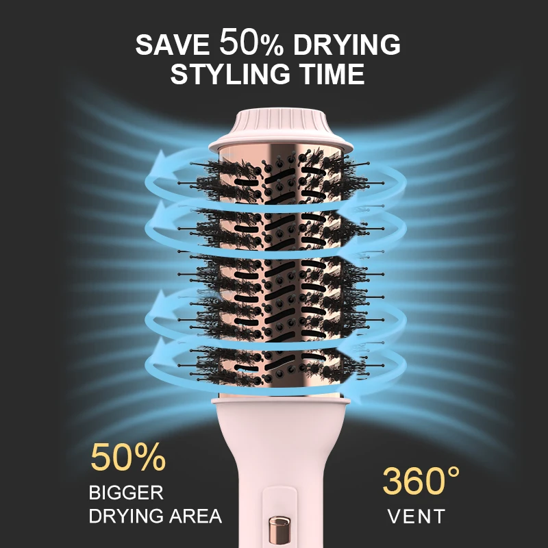 El secador de pelo profesional lisarpo y el cepillo de aire caliente volumize se utilizan en el alisador de pelo eléctrico y el alisador de pelo rizador para mujeres