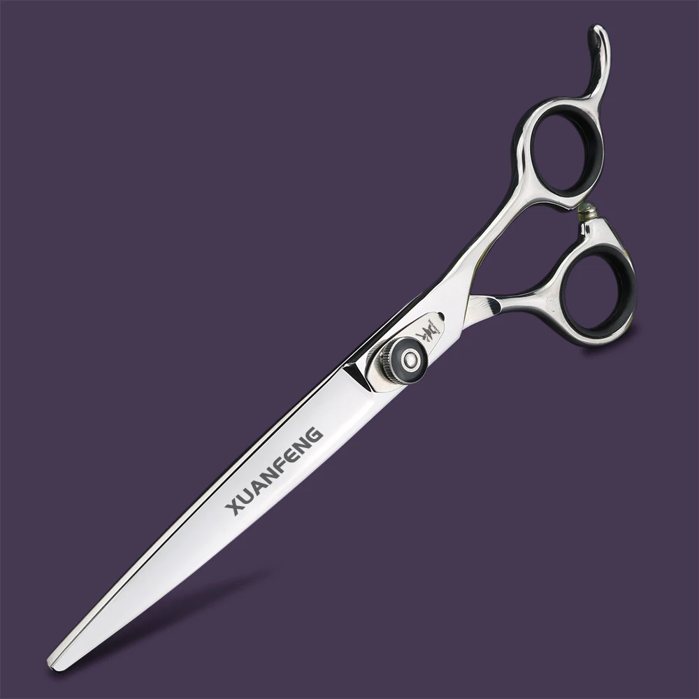 Tijeras para el cabello XUANFENG de 7 pulgadas, tijeras de corte de peluquero de acero 440C con tornillo de tensión ajustable