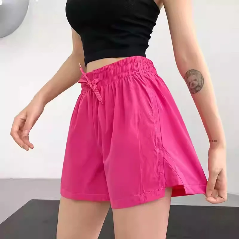 Shorts Deportivos de Cintura Alta de Secado Rápido para Verano, Ropa Deportiva, Gimnasio, Yoga, Mujer, Running, Ciclismo, Ropa de Entrenamiento