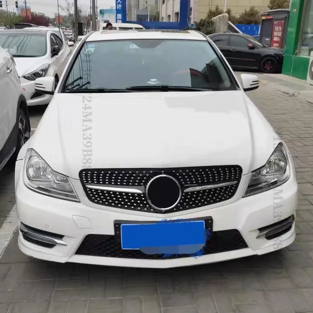 Partida perfecta parrilla de parachoques delantero para Mercedes Benz C W204 C204 S204 2007-2014 C180 C200 C250 C300 AMG GT Diamond Tuning