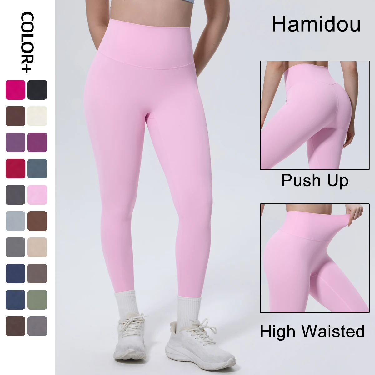 Pantalones de yoga para correr al aire libre de secado rápido y cintura alta, pantalones deportivos para correr, ciclismo, pantalones push-up, leggings, pantalones de gimnasio de verano