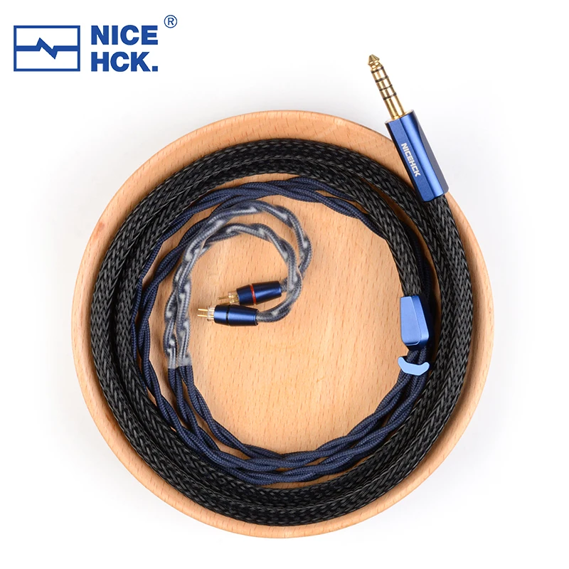 Cable para auriculares HiFi NICEHCK DualDragon 8N OCC+Microalloy CVD Graphene, 4,4mm/3,5mm/2,5mm MMCX 2Pin N5005 para NX8Ti N5005 IEM