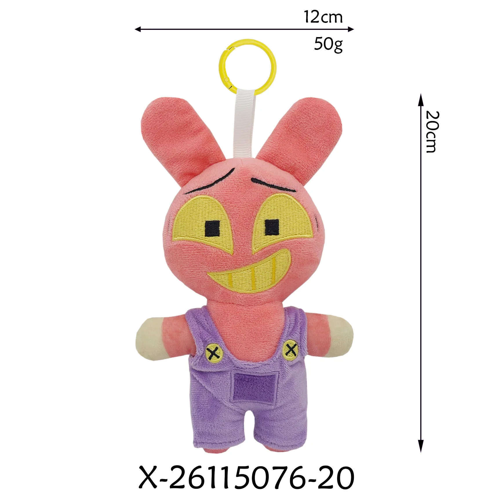 Colgante de peluche de 20 cm The Amazing Digital Circus, Juguetes de peluche de Caine, Conejo Jax, Periféricos de anime, Llavero de peluche, Adornos decorativos, Regalo