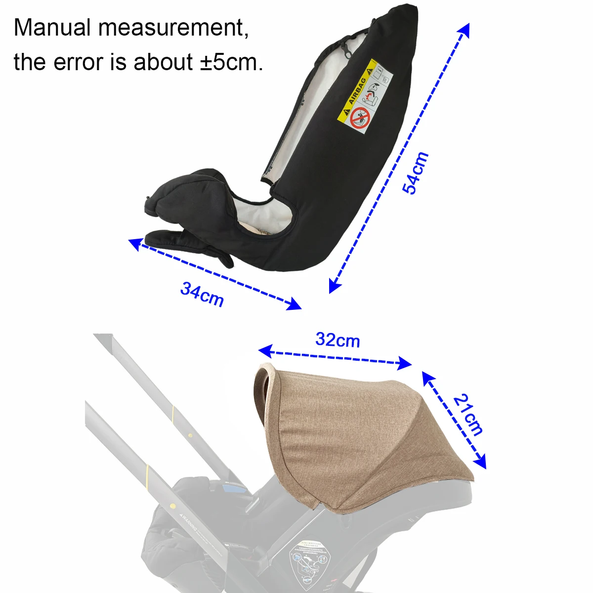 Kit de Repuesto MomTan para Silla de Auto y Carriola Doona+, Accesorios para Carriola, Cojín para Asiento, Capota y Almohadillas para Hombros
