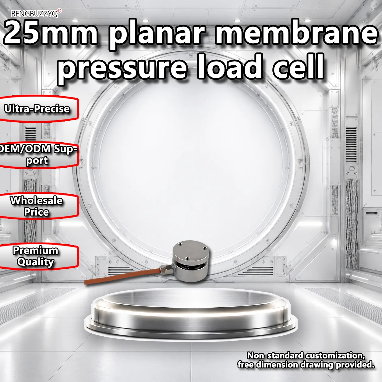 Célula de Carga Plana de 25mm, Sensor de Presión de Microcompresión de Acero Aleado, 20kg, 50kg, 100kg, 200kg, 500kg, 1t, 2t