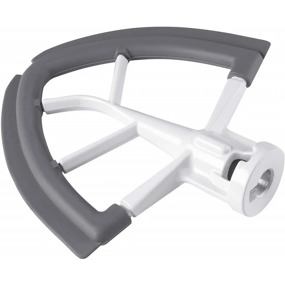 Batidor de borde flexible de 4,5-5 cuartos para batidora de pie con cabezal inclinable de paleta plana KitchenAid con raspador de tazón con bordes de silicona flexibles