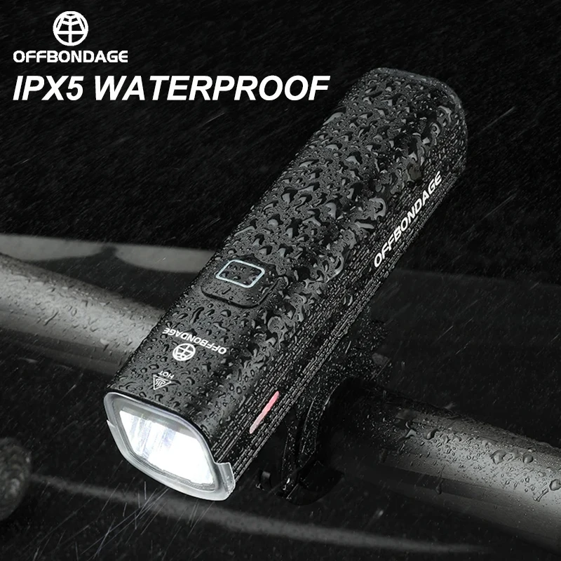 OFFBONDAGE Luz Delantera para Bicicleta de 4500mAh y 1000LM, Lámpara de Bicicleta de Aleación de Aluminio para MTB y Bicicleta de Carretera, Recargable Tipo-C, 5 Modos, Luz Nocturna para Ciclismo, Linterna Frontal Ligera, Accesorios para Bicicleta de Montaña