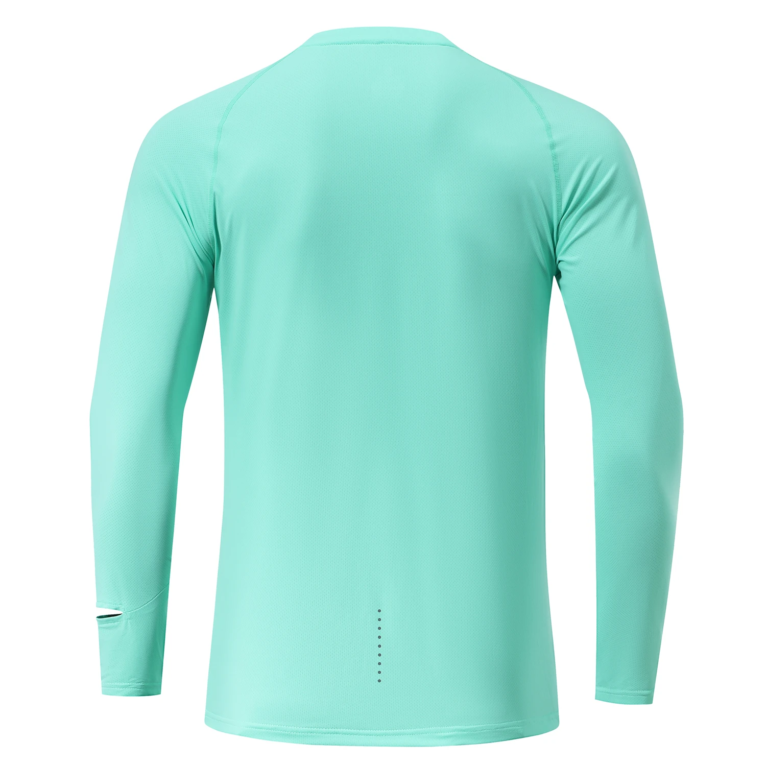 Camiseta para correr de otoño para hombre, camisetas de entrenamiento Anti-UV de manga larga, camisa de entrenamiento con agujero para el pulgar, puño antiestático de secado rápido