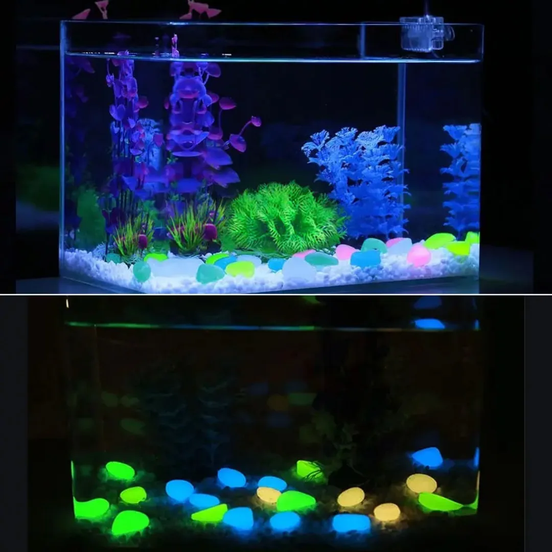 50/100 Uds. Piedra noctilucente Artificial con luminiscencia colorida acuario pecera paisajismo florero decoración de acera