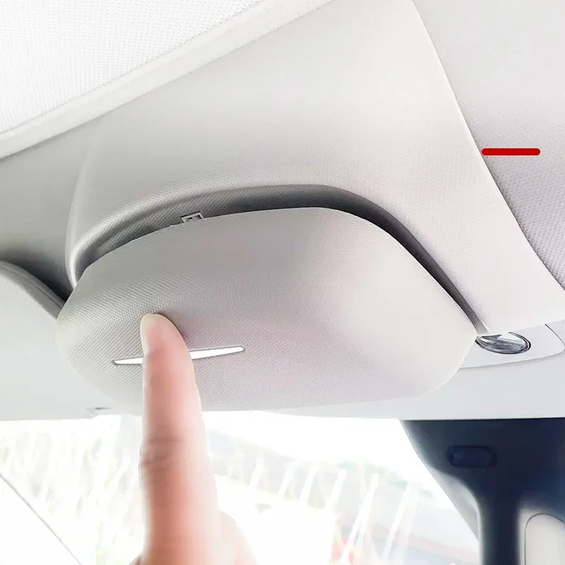 Caja de gafas de coche para Tesla Model Y 3 3 +, gafas de sol de diseño Original, Clip para visera, almacenamiento de tarjetas, accesorios de modificación 2017-2024