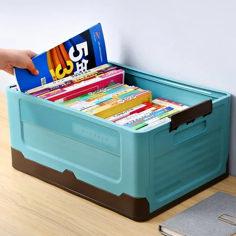 Caja de almacenamiento plegable para el armario, armario de gran capacidad para juguetes, ropa, aperitivos, libros, zapatos, caja de plástico para el hogar y el coche, 1 unidad
