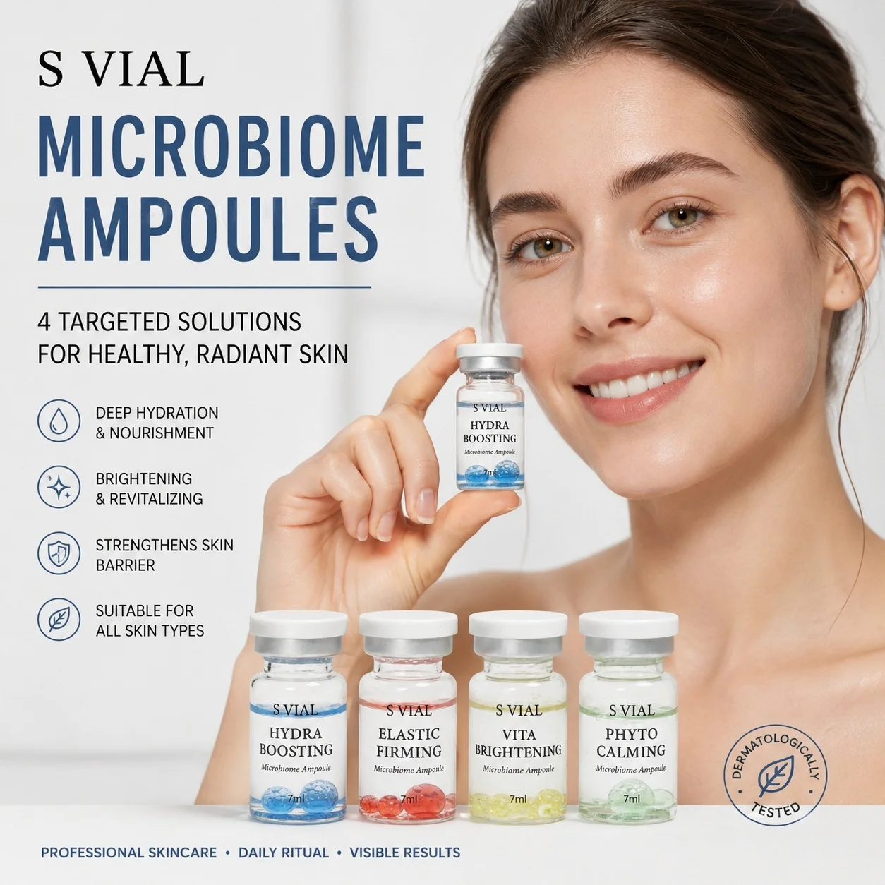 Suero Facial Antiedad con PDRN y Probióticos, Hidratante, Reafirmante e Iluminador, Productos Coreanos para el Cuidado de la Piel que Combaten las Arrugas