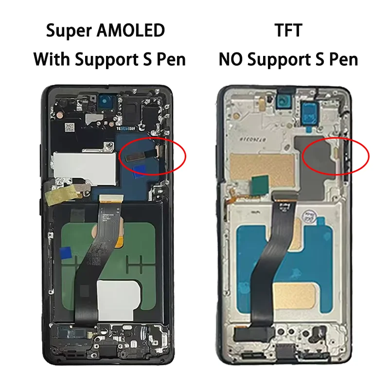 6,8 "Super AMOLED para Samsung S21 Ultra 5G G998 G998U pantalla táctil digitalizador para Samsung S21Ultra G998B LCD