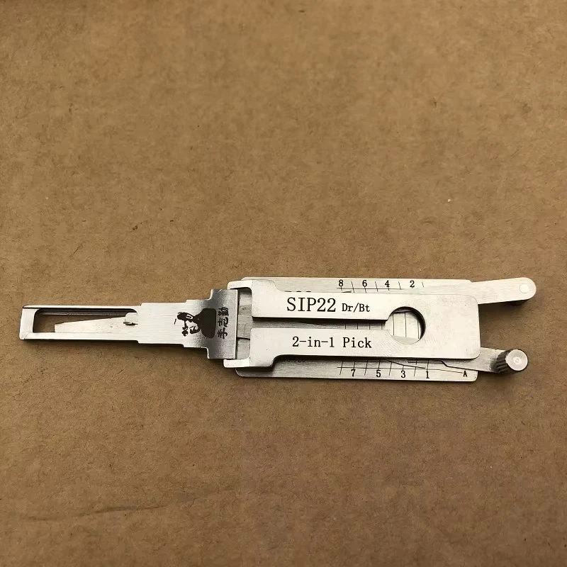 Herramienta de ganzuero Lishi 2 en 1 SIP22, decodificador original, herramienta para cerrajeros, herramienta para abrir puertas de coche para Fiat, Maserati, Romeo, Ferrari