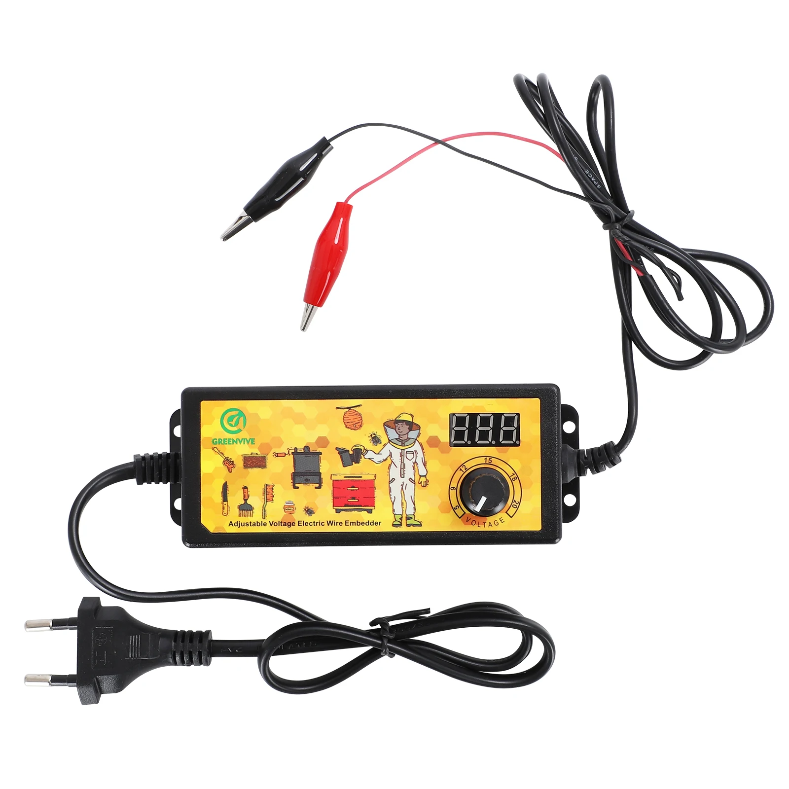 Dispositivo de Calentamiento Eléctrico para Apicultura, Pantalla Digital, Temperatura Ajustable, Equipo de Instalación de Marcos de Colmenas, 100-240V