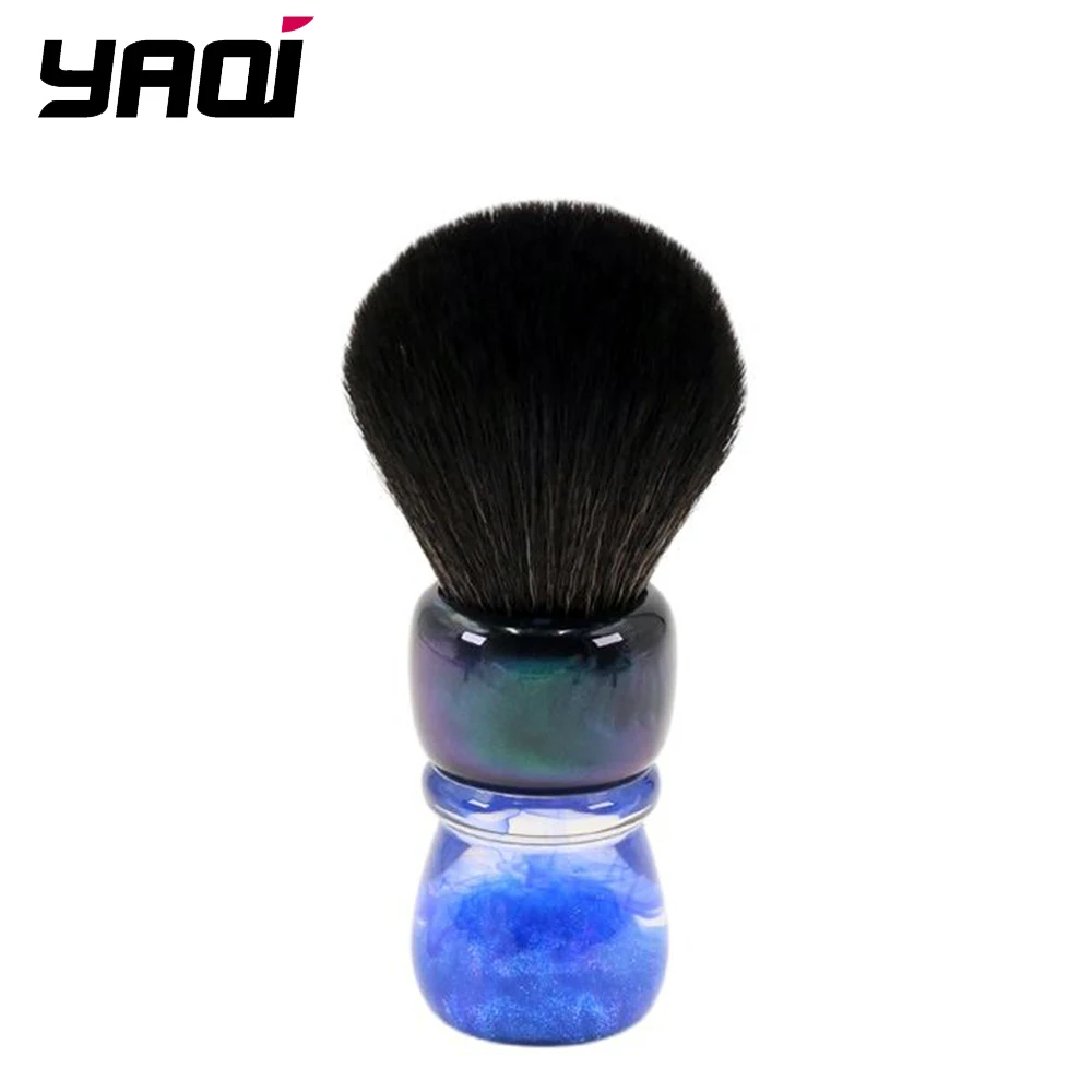 YAQI OCEAN brocha de afeitar para hombre, pelo sintético, mango de resina, 28mm