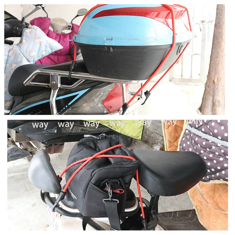 9/12 Uds cuerdas elásticas elásticas con ganchos, correa de embalaje de equipaje de cuerda, red de carga para motocicleta bicicleta viajes Camping senderismo
