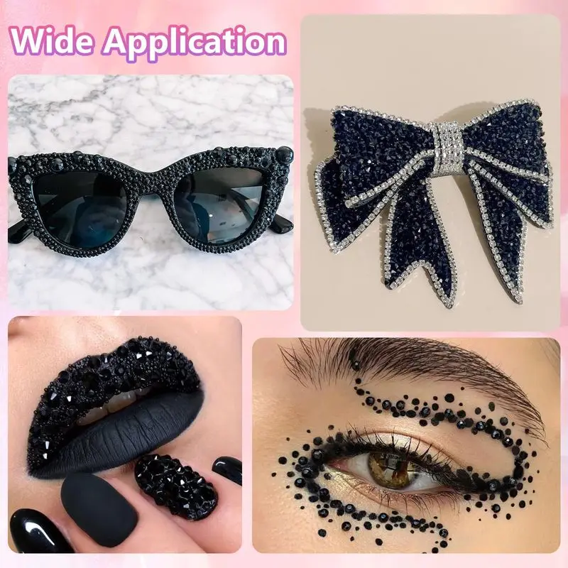 15000 Piezas de Diamantes de Imitación de Resina Multicolor, Gemas para Uñas de 2-6mm con Parte Posterior Plana, Sin Fijación en Caliente, con Lápiz Aplicador de Cera y Pinzas para Manualidades