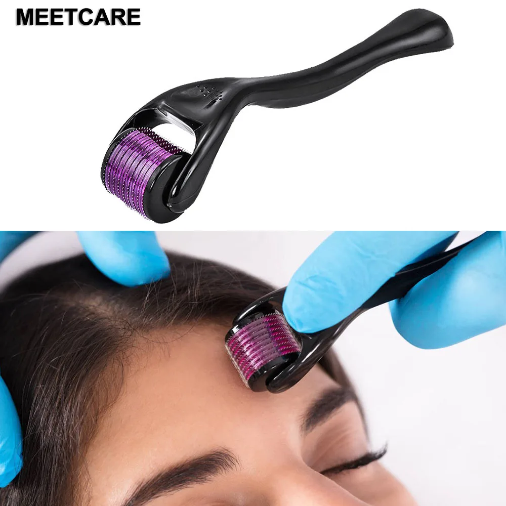 Derma Roller de Titanio de 540 Pines, Microneedling, Dermaroller para el Cuidado del Cabello, Barba y Piel, Microagujas, Herramienta de Belleza Facial, 0.25mm