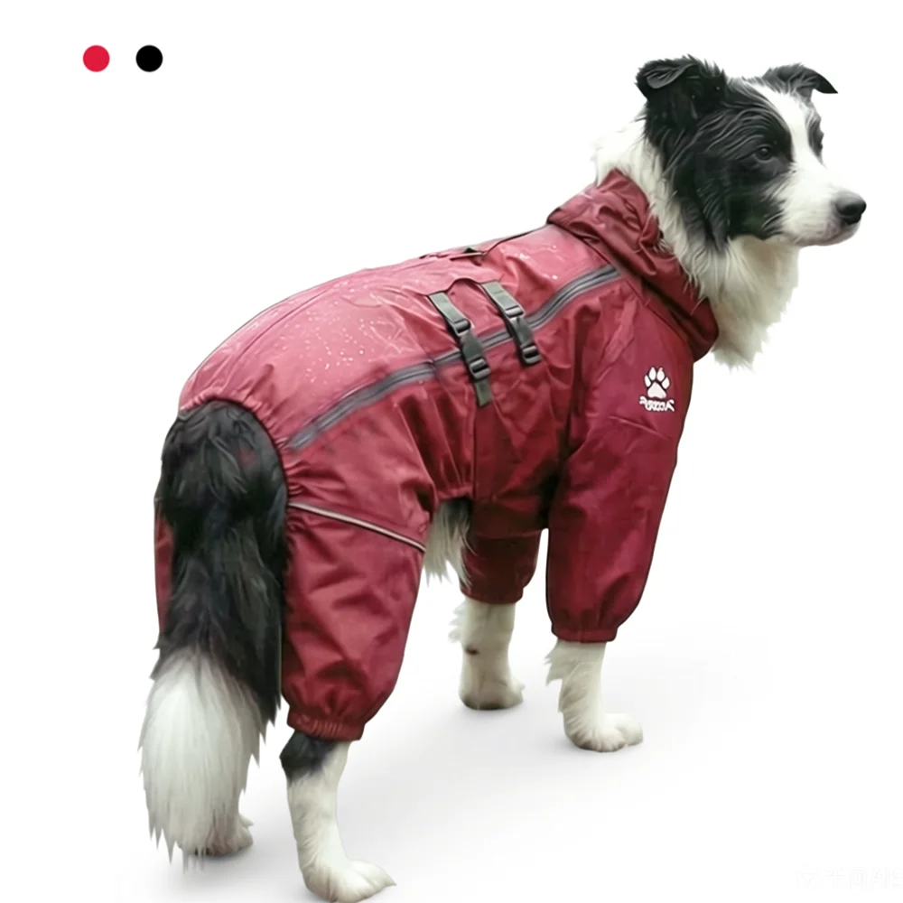 Abrigo para perros, chaqueta para exteriores, ropa impermeable para invierno, mono grande, impermeable reflectante para perros medianos y grandes
