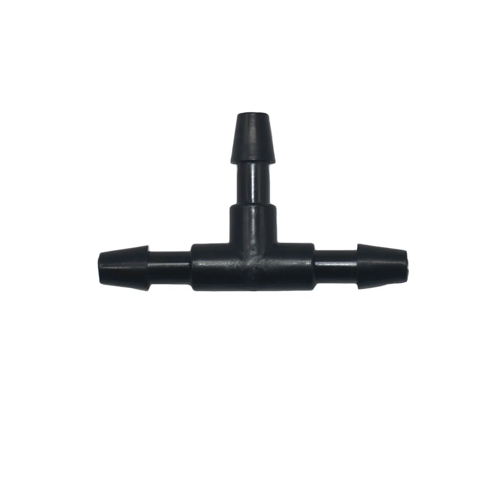 Conector de aspersor de goteo de riego, 1/8 ", 1/4", espiga para manguera, codo en T, accesorio de reparación de tuberías de agua para jardín, acoplador de tubo de 3/5 4/7mm