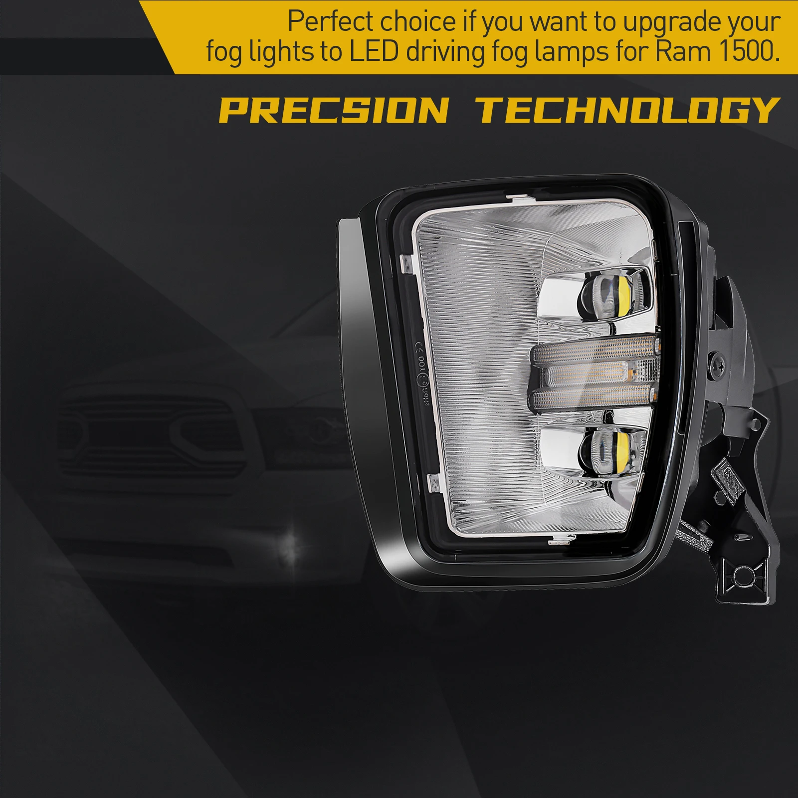 Lámpara antiniebla LED luces de circulación diurna para Dodge Ram 1500 2013 2014 2015 2016 2017 2018 señal de giro DRL accesorios de coche blanco amarillo