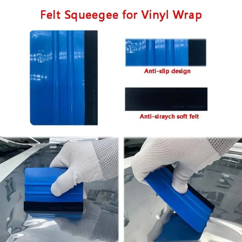 Nuevo Kit de herramientas de instalación de película de tinte de vinilo para coche, raspador de goma, soporte magnético, pegatina para envolver, cuchillo de talla con cuchillas de repuesto