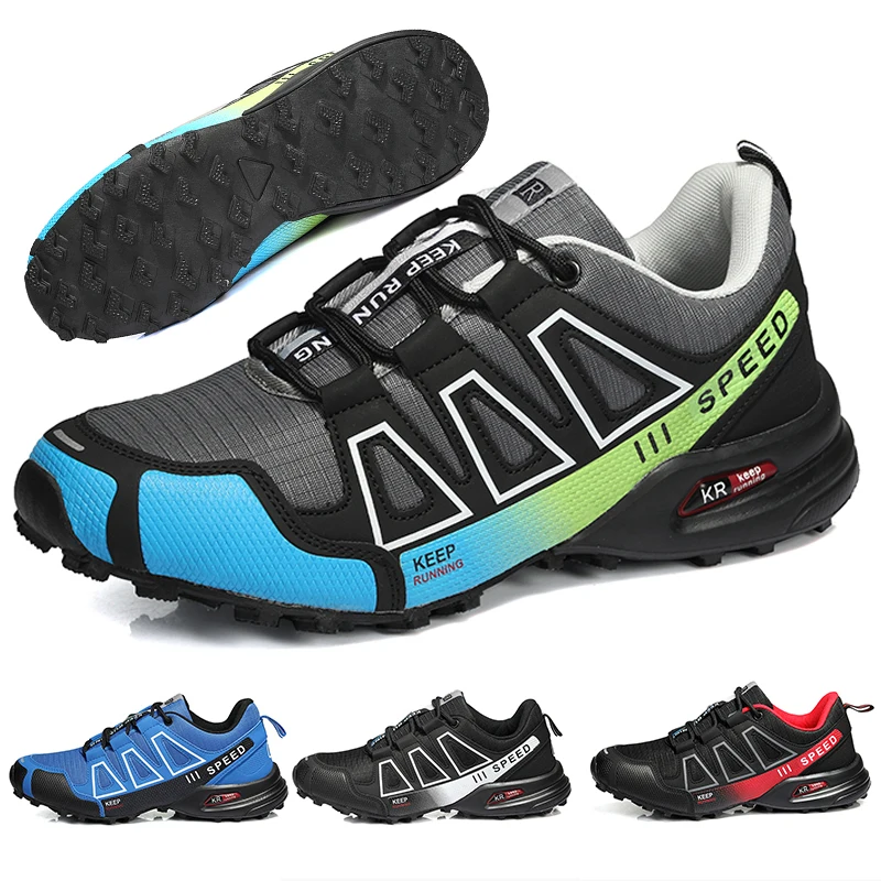 Zapatos de senderismo para hombre, zapatos de entrenamiento tácticos antideslizantes con suela de goma para exteriores, zapatos deportivos ligeros y cómodos para senderismo y viajes