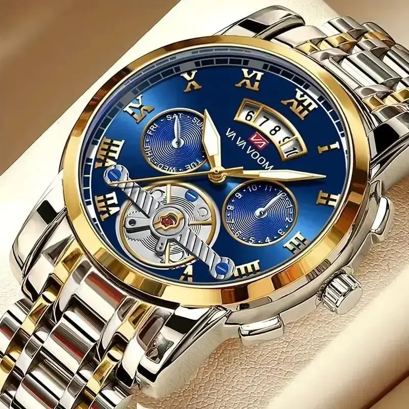 Reloj Masculino de lujo para hombre de la mejor marca, reloj luminiscente de acero inoxidable, reloj deportivo informal elegante 3Bar resistente al agua para exteriores
