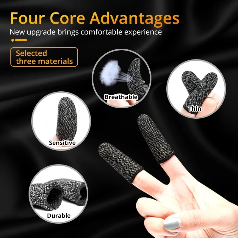 Fundas para Dedos de Controlador de Juegos para PUBG, Resistentes al Sudor, Antiarañazos, Sensibles al Tacto, Guantes para Pantalla Táctil Móvil