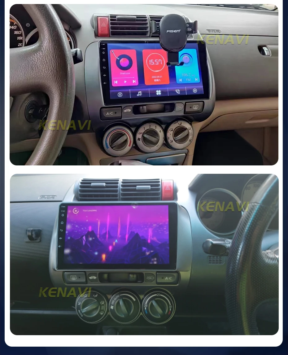 Radio estéreo de coche Android 2Din para Honda Fit Jazz City 2001-2008 reproductor Multimedia navegación GPS Carplay Auto sin DVD con pantalla