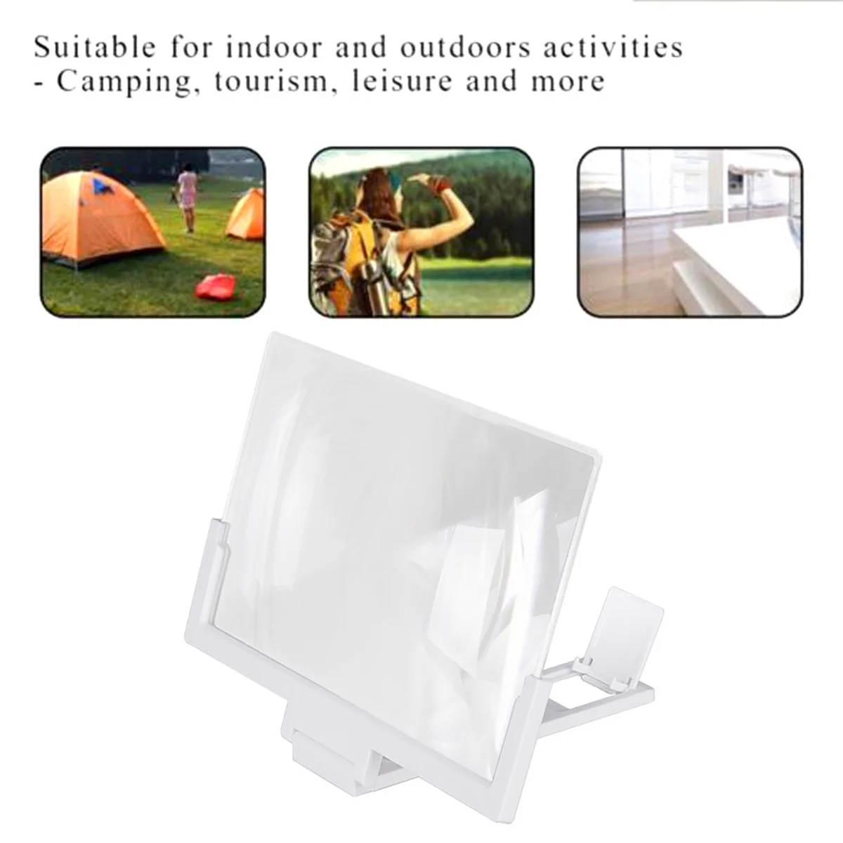 AMPLIFICADOR DE PANTALLA DE TELÉFONO DE 14 pulgadas, lupa 3D, lupa, amplificador de vídeo HD, soporte para teléfono, soporte de pantalla agrandada