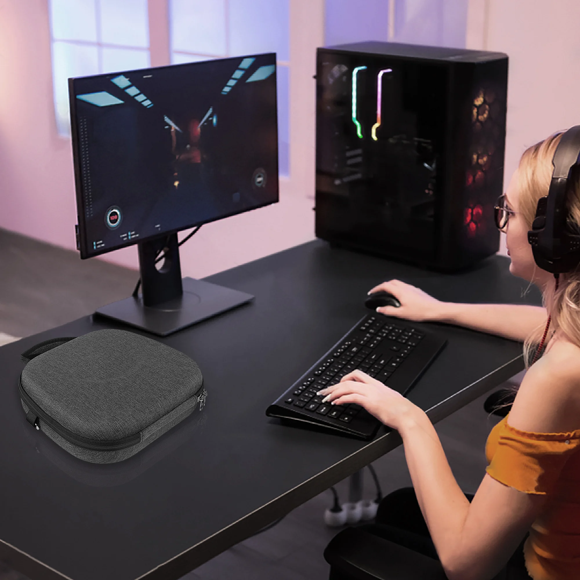 Geekria-funda para auriculares Arctis Nova Pro,Nova 7, Arctis Pro, funda portátil para almacenamiento de cables de auriculares, caja para auriculares