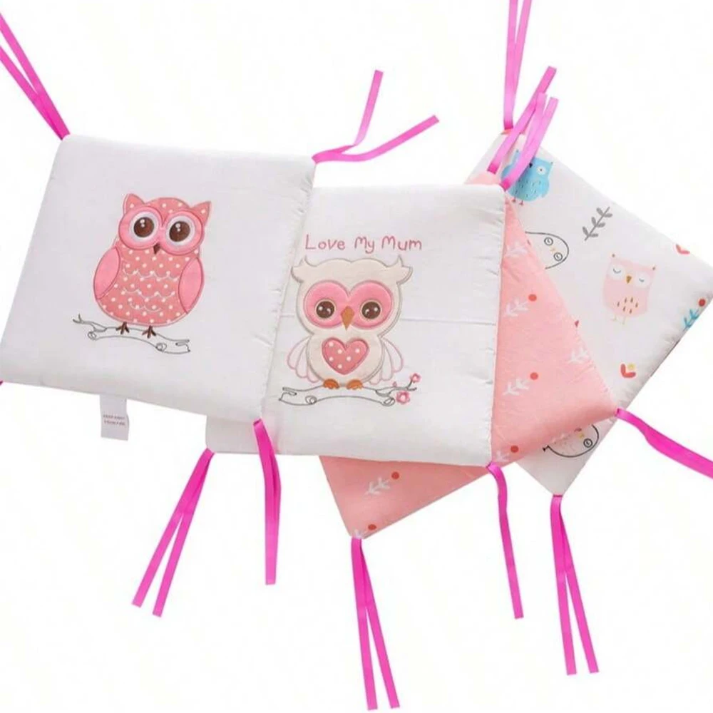 Protector de cama de bebé, almohadillas de parachoques para cuna, 6 unids/set, parachoques para cama de bebé, cama de seguridad para niños alrededor de mezcla de algodón, cuna anticolisión y anticaída