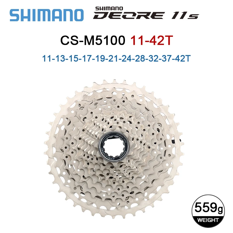 Shimano Deore CS M4100/M5100/6100/M7100/M8100 Cassette 10/11/12S K7 42/ 46/51T piñón de bicicleta de montaña 10/11/12V volante MTB