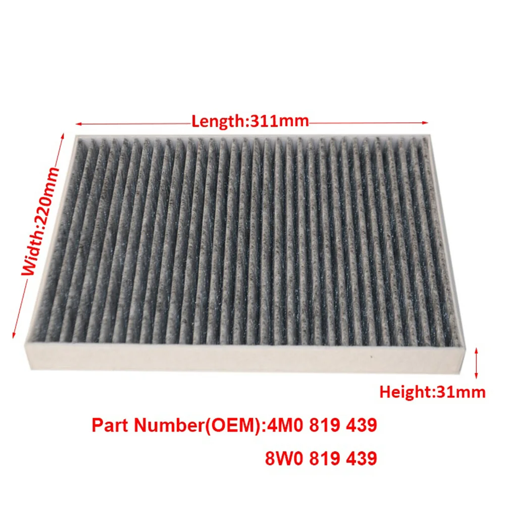 4M 0819439 Filtro de cabina B para Audi A4 A5 B9 A6 C8 A7 4K A8 D5 Q5 FY Q7 Q8 4M 2016 2017 2018 2019 2020 2021 2022 8W 0819439