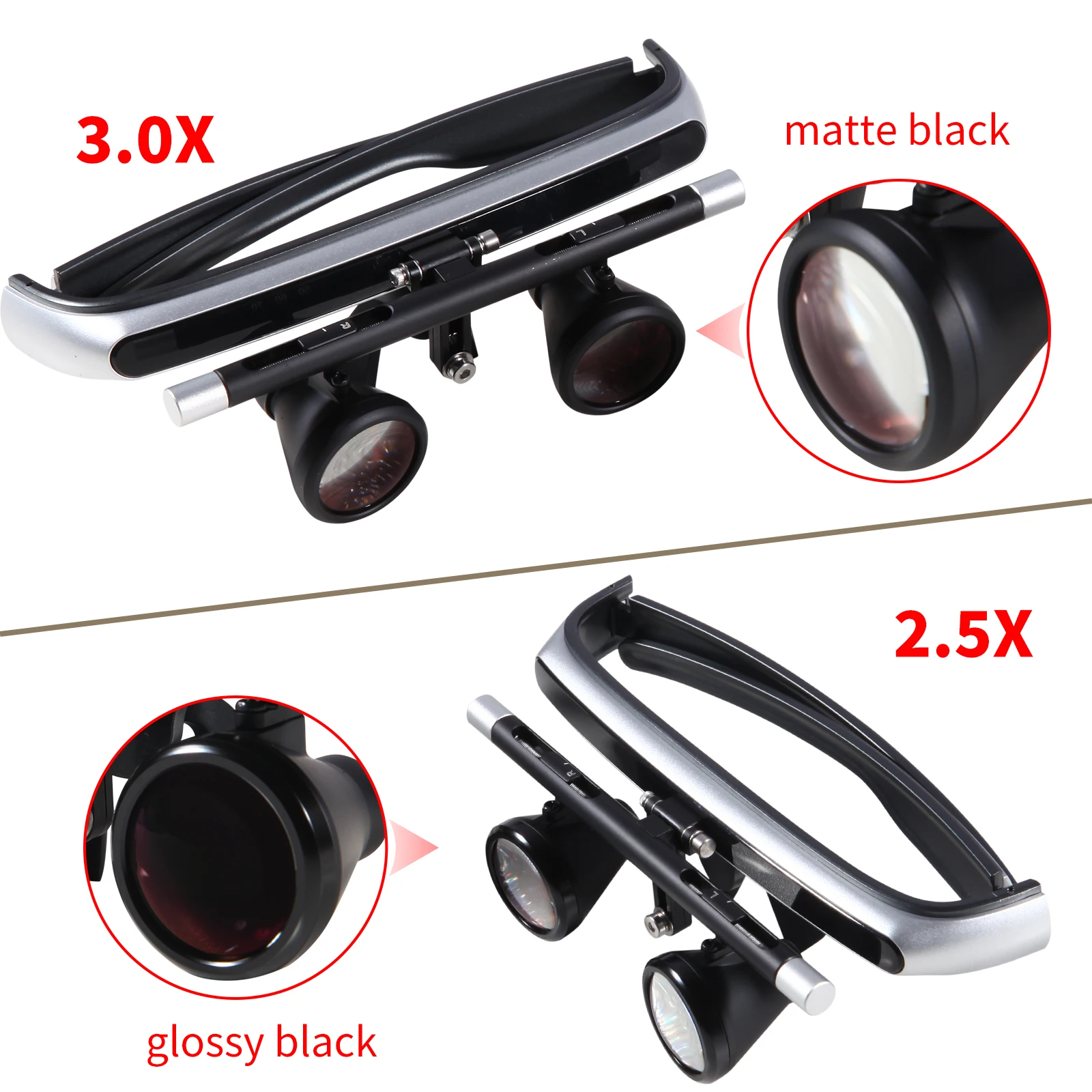 Lupas de aumento Dental 3X y 2,5X, lupa Binocular médica, lupas ópticas médicas profesionales de 500mm, gafas de odontología